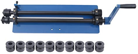 18 Abkantbank Rundbiegemaschin, 460mm Manuell Sickenmaschine Bördelmaschine mit 6 Würfelsätzen für Blechwerkstätten