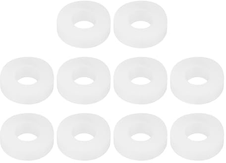 PATIKIL 10 Stück Silikon Gummi Unterlegscheiben, 20 x 8.5 x 5 mm (OD*ID*T) Gummispacer, Rund Gummidichtung, Schalldämpfung Gummiringe Flachdichtung für KFZ-Bereich, Motorradmontage Weiß