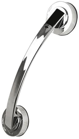 Haltegriffe im Bad Leistungsstarke Saugnapf Handläufe Wandmontage Badezimmer Badewanne Handläufe Ältere und Kindersicherheitsgriffe Griffstangen (Color : Silver 30x6.5cm)