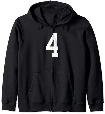 Nummer 4 Rückendesign Fußballtraining Kapuzenjacke