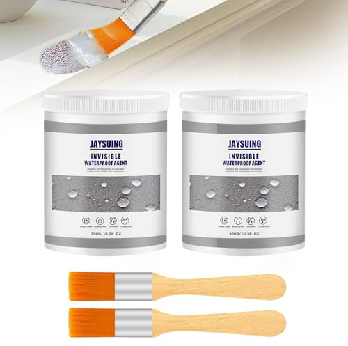 Sigillante Isolante Impermeabile - 600g Colla Impermeabile Trasparente per Esterni, Colla Impermeabile con Pennello, Waterproof Insulating Sealant, Sigillante Perdite Acqua per Bagno, Pareti, Tetto