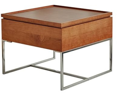 BKSK Tavolino da caffè Tavolino Multifunzionale Moderno E Semplice con Ascensore Quadrato, Tavolino da Salotto in Legno di Ciliegio Tavolo da Gioco(A)
