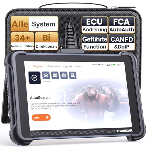 OBD2 Diagnosegerät, ThinkScan 689 Diagnosegerät Auto Mit 34 Reset-Funktion + Volle Systemdiagnose, Auslesegerät Auto Für Aktives Testen/Erweiterte ECU-Codierung/BI-Direktionale Steuerung