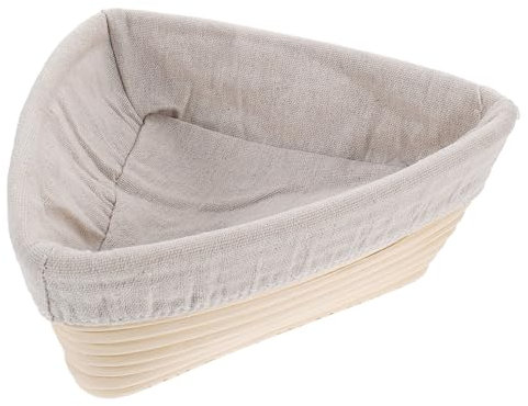 KICHOUSE 2 Piezas Cesta De Triangular Cesta De Merienda Tazón Para Fermentar De Hojaldre Cesto De Mimbre Canasta Triangular Cuenco Triangular De Ratán Equipo Cestas Bol Khaki