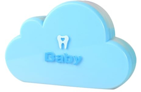Alipis Zahnaufbewahrungsbox für Babys Zahnschutz für Kinder Abs Wolkenform Getrennte Aufbewahrung Geschenk zur Babyparty Babyspielzeug 0 6 Monate | Separate Fächer für Erste Zähne und Haarsträhne, für Kindergeburtstage und Babypartys