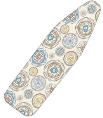 Copriasse da Stiro Stampato Pratico Copriasse di Ricambio Copriasse da Stiro Professionale Coulisse di Serraggio Comodo E Veloce Adatto per Assi da Stiro Fino A 122×38 Cm(132x51cm)