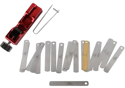 Tiardey Strumento Universale per la Regolazione della Distanza tra Le Candele con spessimetro, Set di regolatori per la Manutenzione di Auto e Moto, Adatto per Candele da 10,12,14,16 mm, Rosso