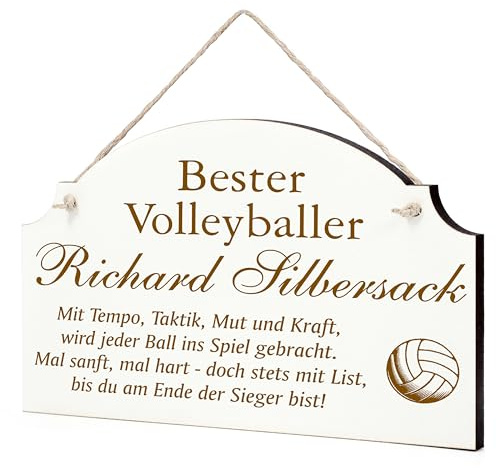Dekolando Lustiges Volleyball Schild - Geschenk für Volleyballfans, Volleyballspieler oder Trainer - Geschenke Volleyballfan Volleyballtrainer