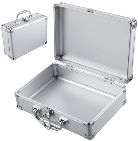 Tofficu Mallette Rigide en Alliage D'aluminium pour Homme Poignée Pratique, Robuste et Protectrice, Transport Professionnel Rangement D'accessoires