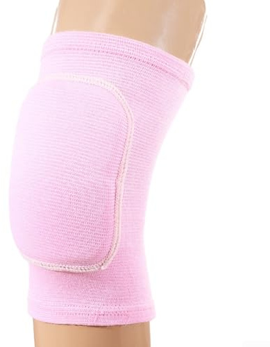 Ginocchiere elastiche a compressione, 1 paio, con cuscino in spugna spessa per un comodo utilizzo durante la corsa e varie attività sportive (M, rosa)