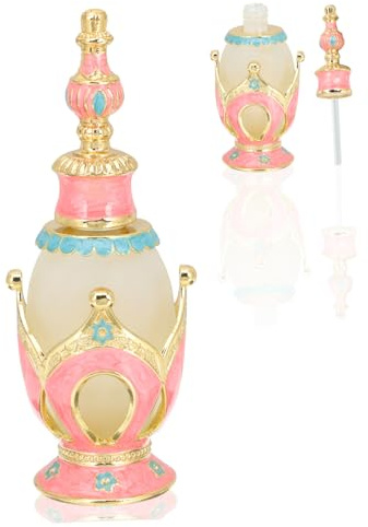 MOTHNUR Aromadiffusor Parfümspender Glasflasche 25ml Aus Glas Rosa Krone Leer Vielseitig Für Raumduft Und Dekoration