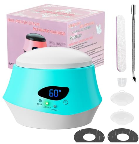 Electric Gel Nail Polish - Acetone Steamer Remover Machine with Steam Technology 110 Watt Nail Polish Remover Steamer for Gel & Nail Glue with Measuring Cup