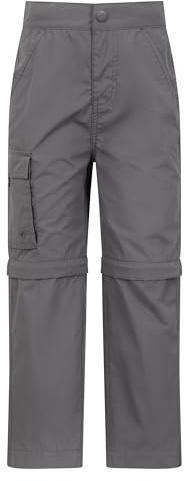 Mountain Warehouse Active Kids UPF50+ Zip Off Trousers Charcoal 13y