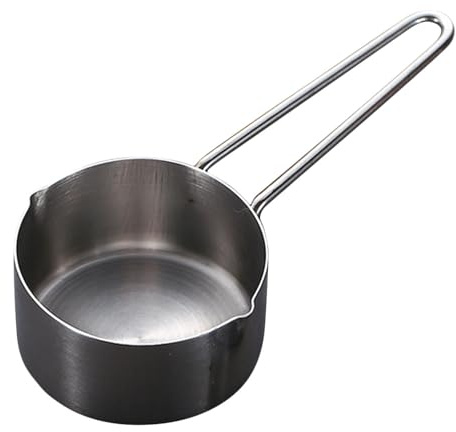 Artibetter Set Misurini Cucina in Acciaio Inox 304 60ml con Manico Piccolo Cucchiaio Dosatore per Spezie e Dolci Utensile da Forno Compatto per Bar e Casa