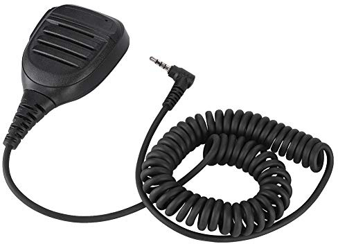 Bewinner Walkie-Talkie Mikrofon 3,5 mm PTT Handheld Funklautsprecher Ergonomisches Design mit Tragbarem Schulterclip 360° Drehung für Langen Einsatz - Bequeme Kommunikation