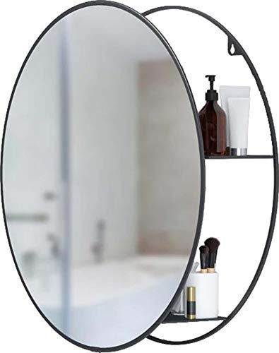 Umbra Cirko Mirror & Storage Unit, Vanity Mirror, Bathroom Mirror, Wall Mirror, Entryway Organizer 1013194-040