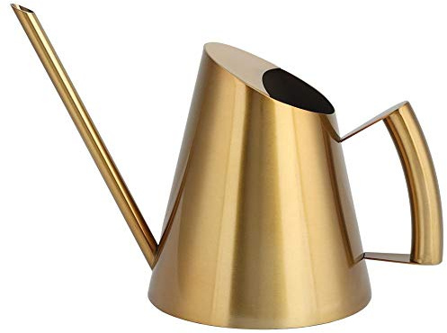 Nikou Edelstahl Gießkanne, Langer Auslauf Blumengießkanne mit Komfort Griff, Vase Bestreuen Langes Wasser im Mund Gartenblumen Pflanzen Blumenwerkzeug (400ml)