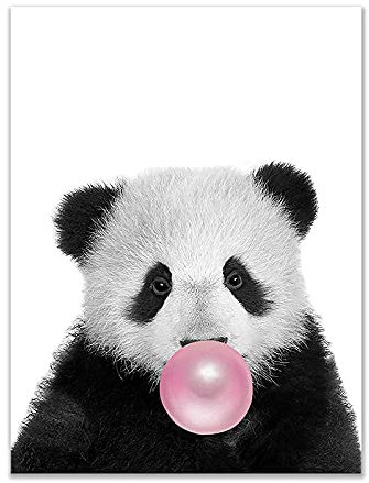 LCSLDW Leinwanddruck Animal Nursery Leinwand Malerei Druck Poster Wandkunst Bilder Baby Kinder Kinderzimmer Dekor Kinder Familie Freunde, Wie Gezeigt, 21X30Cm No Frame