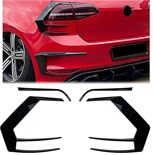 GZYF Auto Rear Taillights Tail Lights Lamps Eyebrow Cover Trim Guard Protector for Golf 7 R GTD Mk7 2013-2016, Black 220