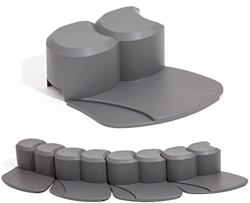 Gartenpalisade Rasenkante Kabelschutz Gartenschlauch Abdeckung Grau lang 3,1 m 24 Segmente Flexibel verstellbar einfache Installation