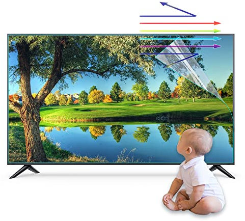 Blendfreies blaues Licht Multifunktion 55-75 Zoll TV Displayschutzfolie Mattfolie, Drinnen draußen Matte Schutzfolie für LCD-, LED-, 4K-OLED- und QLED-HDTV / 60in 1338x756mm