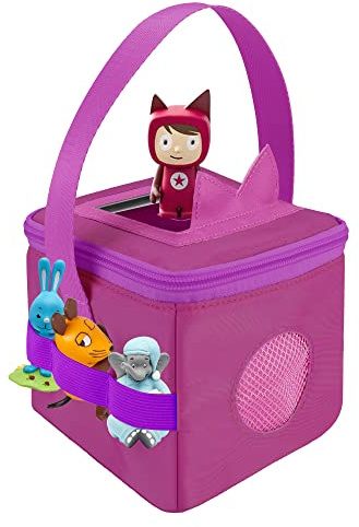 Annmore Tasche Nur für Toniebox 1, mit Knopfschutzhülle, Beere | Platz für 5–6 Hörfiguren