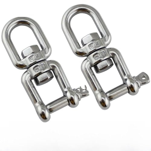 Accesorios de hardware 1 unidad de conector de cadena de ancla giratorio de ojo de mandíbula de acero inoxidable 304 de alta resistencia, doble grillete giratorio for accesorios marinos de barco ( Col