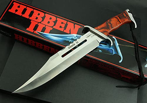 FARDEER Couteau Outdoor Fixe, KS21 Couteau de Chasse Lame Fixe, Pleine Soie, Couteau de Survie Tranchant avec étui, Couteau bushcraft, Couteau de Ceinture