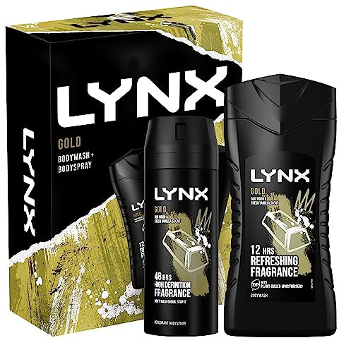 LYNX Gold Duo Body Spray Gift Set Body Wash and Deodorant perfect for his daily routine 2 piece