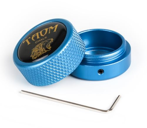 YEUEK TAOM - Porta gessetti da Piscina, Forma Rotonda, Pratico Strumento da Biliardo, Mini Custodia Magnetica per Gesso, Contenitore Rotondo