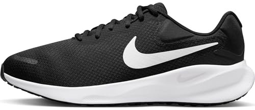 Nike Revolution 7 Wide, Sneaker Hombre, Black White, 44 EU
