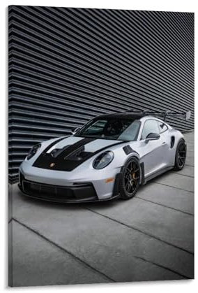 NIZIEE Sportwagen-Poster für Porsche 911 GT3 RS Supercar Rennwagen, Sportwagen-Poster für Porsche 911 GT, dekoratives Gemälde, Leinwand-Poster, 40 x 60 cm