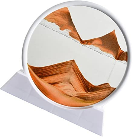 TOYANDONA Bewegtes Sandkunstbild 3D für Büro und Küche, Gelb, Glas