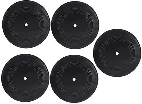 Dekorative Vinyl Schallplatten 5 Stück, Schwarz, Vinyl, Wanddekoration