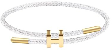 Viwind Armband Damen Verstellbare Stahldraht Armbänder 23cm Geflochten Titanstahl-Gewebtes Armschmuck Freundschaftsarmband Mit Geschenkbox