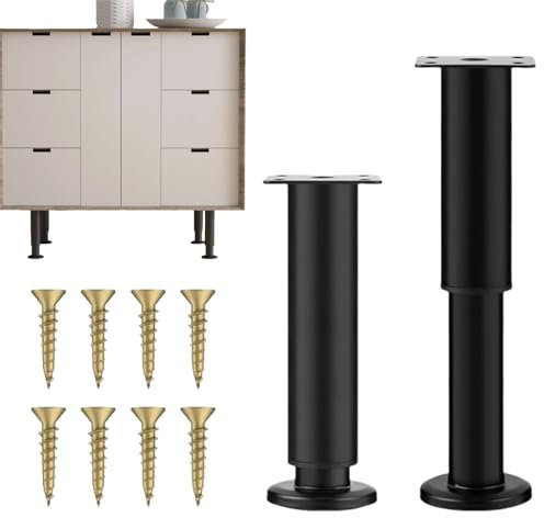 IATAHI Pieds de Meubles Réglables,2pcs Pieds Réglable Meuble,Pied de Table Reglable Hauteur Métal,Pieds De Salle Bain Meubles Salle Bain,Meuble Pied Table Pieds,Table Chaise Armoires Canapé Jambe