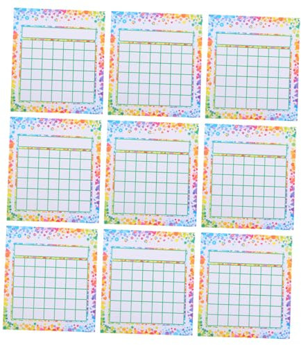 OFFSCH 50 Stück Incentive-Kartenplan Taschenplan für den Stundenplan Verhaltensdiagramm im Vorschulalter belohnen Aufkleber Zubehör für Homeschool- Belohnungsdiagramm Papier