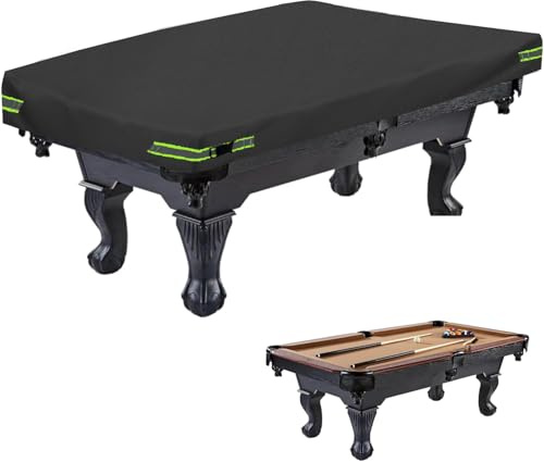 8ft Billardtisch Abdeckung, 600D Wasserdicht Staubdicht Winddicht Anti-UV Oxford Schutzhülle für Snookertisch Billardtisch Gartenmöbel Gartentisch