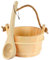 Roxvue Set Secchio e Mestolo per Sauna, Secchio e Mestolo per Sauna, Accessori per Sauna Fatti A Mano In Legno di Pino