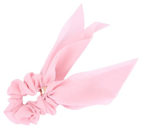 VALICLUD Nœud Élastique Cheveux Double Couche Noeud Ruban Bandeau Long Boucle Élastique Queue Cheval Femme Rose