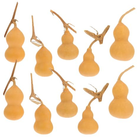 Nuobesty Natural Mini Gourd Ornaments Calabash Decors Lightweight 3.93 Inch Set for Home Office Party Decorations with Comfortable Touch