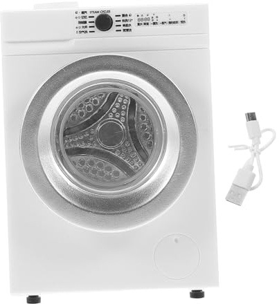 NOLITOY Spielzeugwaschmaschine Miniatur Gartenwaschmaschinenmodell Tragbare Spielzeugwaschmaschine Puppenhauswaschmaschine Waschmaschinenspielzeug