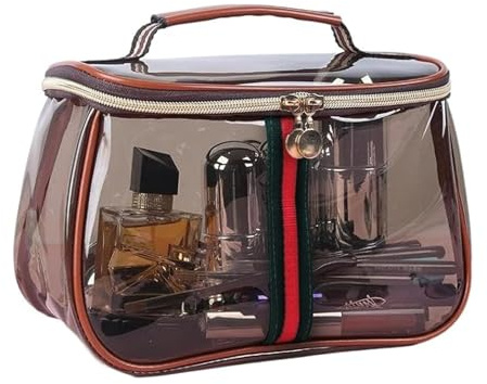 ANIS · KEBBR New Vintage Vintage Cosmetic Bag - Large Capacity Waterproof Clear Cosmetic Bag - Luxury Toiletries Organizer for Women Travel and Storage