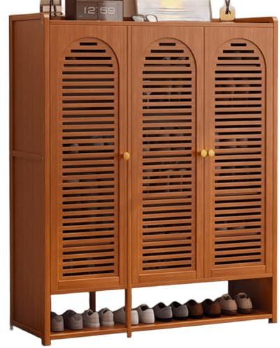 Extra breiter Schuhschrank mit herausnehmbaren Ablagen für Eingangsbereich, Flur und Wohnzimmer, 90 x 33 x 111 cm, offener Stauraum für Schuhe und Accessoires