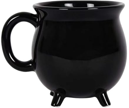 Tasse chaudron – Tasse à thé en céramique de 380 ml pour boissons chaudes ou glacées, style gothique d'Halloween pour homme et femme, avec poignée confortable, tasse à café et jus, cuisine, salon