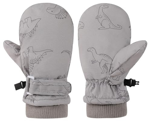 Muorruo guantes de nieve para niños pequeños, manoplas impermeables para niños pequeños, guantes de esquí, manoplas forradas de lana para niños, guantes de invierno para niños y niñas, M