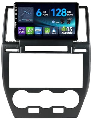 MSD 6G+128G - 9 Pollice Autoradio Per Land Rover Freelander 2 (2007-2012) | Android 15 GPS Navi Radio | Carplay Android Auto Volant Dual Band WiFi DSP DAB Bluetooth | Telecamera MIC | Octa-Core 2 Din