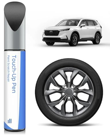 PARTS4EV grå/mörk träkol (antracitgrå) fälgreparationspenna – för Honda, enkel gör-det-själv-reparation, repor och skador på fälgar snabb reparation