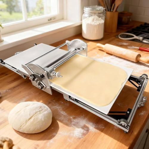Laminoir à Pâte Compact Avec Plateau De Laminage, Machine à Laminer électrique Avec Réglages D'épaisseur Ajustables Pour La Préparation De Pâtes à Fondant, à Pizza Et Feuilletées