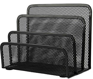 VANRA Briefträger, Briefsortierer, Büro Schreibtisch Organizer, Schreibtisch Datei Organizer, Dokumentenlager für Mail Shop, Briefhalter mit 3 Fächern für Schule und Büro, Schwarz